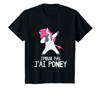 J'peux Pas J'Ai Poney T-Shirt, Enfant, Noir, 3 Ans