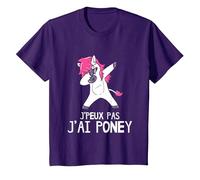 J'peux Pas J'Ai Poney T-Shirt, Enfant, Violet, 12 Ans