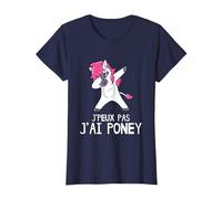 J'peux Pas J'Ai Poney T-Shirt, Femme, Bleu Marine, 3XL