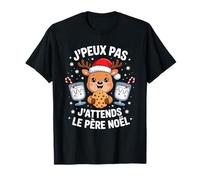 J'Peux Pas J'attends Le Père Noël Drôle Renne Joyeux Noel T-Shirt