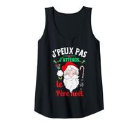 J'Peux Pas J'attends Le Père Noël Joyeux Noël 2025 Débardeur, Femme, Noir, L