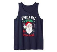 J'Peux Pas J'attends Le Père Noël Joyeux Noël 2025 Débardeur, Homme, Bleu Marine, XXL