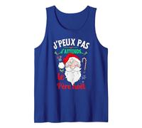 J'Peux Pas J'attends Le Père Noël Joyeux Noël 2025 Débardeur, Homme, Bleu Royal, XL