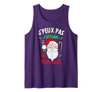 J'Peux Pas J'attends Le Père Noël Joyeux Noël 2025 Débardeur, Homme, Violet, XL