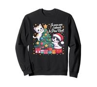 J'Peux Pas J'attends Le Père Noël Mignon Chat Kawaii Sapin Sweatshirt