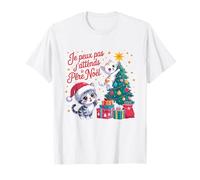 J'Peux Pas J'attends Le Père Noël Mignon Chat Kawaii Sapin T-Shirt