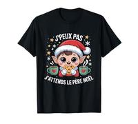 J'Peux Pas J'attends Le Père Noël Mignon Lutin Kawaii T-Shirt