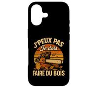 J'Peux Pas Je Dois Faire Bois Hachette Bûcheron Tronçonneuse Coque pour iPhone 17