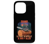 J'Peux Pas Je Dois Faire du Bois Tronçonneuse Drole Bûcheron Coque pour iPhone 13 Pro