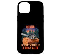 J'Peux Pas Je Dois Faire du Bois Tronçonneuse Drole Bûcheron Coque pour iPhone 15 Plus