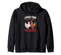 J'Peux Pas Je M'occupe Des Poules Fermier Poule Agricultures Sweat à Capuche