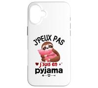 J'Peux Pas Je Suis En Pyjama Paraisseux Drôle Humour Coque pour iPhone 16 Plus