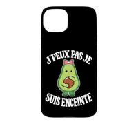 J'peux Pas Je suis Enceinte Humour Grossesse Avocat Kawaii Coque pour iPhone 15 Plus