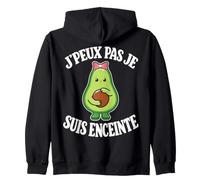 J'peux Pas Je suis Enceinte Humour Grossesse Avocat Kawaii Sweat à Capuche