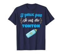 J'peux Pas Je Vais être Tonton Futur Tonton Oncle Cadeau T-Shirt, Homme, Bleu Marine, S