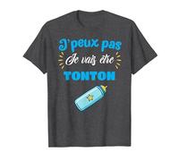 J'peux Pas Je Vais être Tonton Futur Tonton Oncle Cadeau T-Shirt, Homme, Chiné Foncé, XL