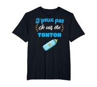 J'peux Pas Je Vais être Tonton Futur Tonton Oncle Cadeau T-Shirt, Homme Grandes Tailles, Noir, 5X Tall