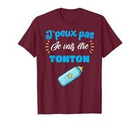 J'peux Pas Je Vais être Tonton Futur Tonton Oncle Cadeau T-Shirt, Homme, Marron, L