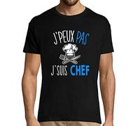 J'peux Pas j'suis Chef | T-Shirt Homme Humour/Fun/Drôle pour Amoureux et Amoureuse de la Bonne Cuisine 5XL
