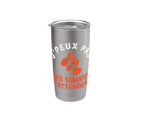 J'Peux Pas Mes Tomates M'Attendent Humour Jardinage Jardin Gobelet isotherme en acier inoxydable double paroi