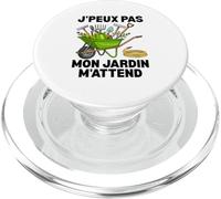 J'Peux Pas Mon Jardin M'Attend Drôle Jardinage PopSockets PopGrip pour MagSafe