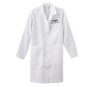 JPHCHSC Blouse de laboratoire personnalisable, Blanc, Taille M, Unisexe, Manche longue, Blouse médicale à col boutonné et poches