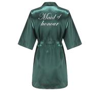 JPHCHSC Demoiselle D'honneur Robe, Mère Mariée Kimono, Satin De Soie Robe De Nuit Robe, Robes De Mariée Robe Peignoir Dames