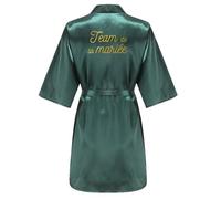 JPHCHSC Kimono Femme Mariage Satin Court Peignoir Bride Kimono Mariage Peignoir Bridesmaid Chemise de Nuit 19