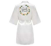 JPHCHSC Personnalisation Robe de Soirée de Mariage en Satin, Kimono, Pyjama de Demoiselle d'Honneur, Peignoir 1
