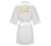 JPHCHSC Robe de Soirée de Mariage en Satin, Kimono, Pyjama de Demoiselle d'Honneur, Peignoir SP015