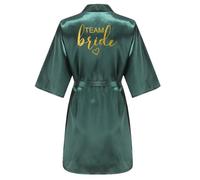 JPHCHSC Robe de Soirée de Mariage en Satin, Kimono, Pyjama de Demoiselle d'Honneur, Peignoir SP015