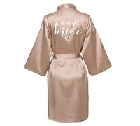 JPHCHSC Robe de Soirée de Mariage en Satin, Kimono, Pyjama de Demoiselle d'Honneur, Peignoir SP015