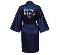 JPHCHSC Robe de Soirée de Mariage en Satin, Kimono, Pyjama de Demoiselle d'Honneur, Peignoir SP015