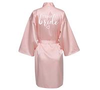 JPHCHSC Robe de Soirée de Mariage en Satin, Kimono, Pyjama de Demoiselle d'Honneur, Peignoir SP015