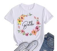 JPHCHSC T-Shirt à Manches Courtes Bride, Enterrement de Vie de Jeune Fille, Économie EVJF, Vêtements pour Femmes, Mariage 109