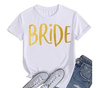 JPHCHSC T-Shirt à Manches Courtes Team Bride, Enterrement de Vie de Jeune Fille, Économie EVJF, Vêtements pour Femmes, Mariage, Fiançailles 027