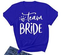 JPHCHSC T-Shirt à Manches Courtes Team Bride, Enterrement de Vie de Jeune Fille, Économie EVJF, Vêtements pour Femmes, Mariage, Fiançailles 027