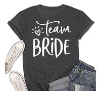 JPHCHSC T-Shirt à Manches Courtes Team Bride, Enterrement de Vie de Jeune Fille, Économie EVJF, Vêtements pour Femmes, Mariage, Fiançailles 027