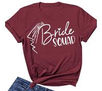 JPHCHSC Tshirt de fête de Mariage, équipe de la mariée, d'enterrement T-Shirt féminine 014