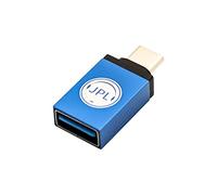 JPL A-01 Adaptateur Compact Universel Plug & Play USB-A vers USB-C pour Transfert de données à Haute Vitesse - Bleu/argenté