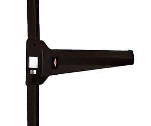 JPM - Barre Anti-Panique Pushbar 90+ - Porte Sortie de Secours Bois, Métal, PVC, Aluminium - 836mm Recoupable - 1 Point de Verrouillage - Résistance Vandalisme et Corrosion - Garantie 10 Ans - Noir