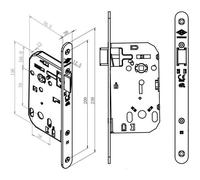 Coffre PIXELLE bec de cane axe 50mm bout rond inox - - PX5000-04-1J