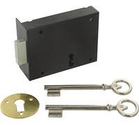 JPM Serrure pêne dormant 101000-01-2Y noir 110 mm gauche