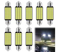 JPMrBOU 8PCS Ampoule Plaque Immatriculation, Ampoule LED Voiture 41 mm - 12 V - 1,2 W, Veilleuse Led Voiture Clignotant Voiture pour Map Light Intérieur Dome Light Plaque de Courtoisie