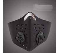 JPOJPO Demi-masque anti-poussière avec lot de 2 filtres à charbon pour sports de plein air, ski, vélo, VTT