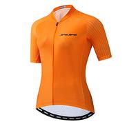 JPOJPO Maillot de cyclisme pour femme avec fermeture éclair intégrale à manches courtes pour l'été et la montagne, A18, poitrine 86/92 cm = M