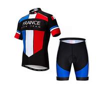 JPOJPO Maillot de cyclisme pour homme Pro Team Vêtements VTT Maillots Shorts Set France