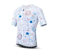 JPOJPO Maillot de cyclisme pour homme - Tailles S-3XL - Polyester - Fermeture éclair réfléchissante - 4 poches, Jp3106, poitrine 86/92 cm étiquette S