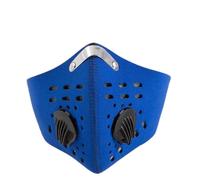 JPOJPO Masque anti-poussière pour extérieur avec 2 filtres à charbon pour le vent, le ski, les sports de plein air, le vélo de montagne, l'équitation Taille unique Bleu + 2 filtres à charbon.