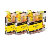 JPrbtfycr Compatible with Chip LC223 LC221 Ink Cartridge for MFC-J4420DW MFC-J4620DW MFC-J4625DW MFC-J480DW MFC-J680DW MFC-J880DW Printer Models Third Party Replacement(3pcs Yellow)